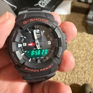 Casio Gshock, G100, new battery, light works,
**LIKE NEW CONDITION** G-SHOCK